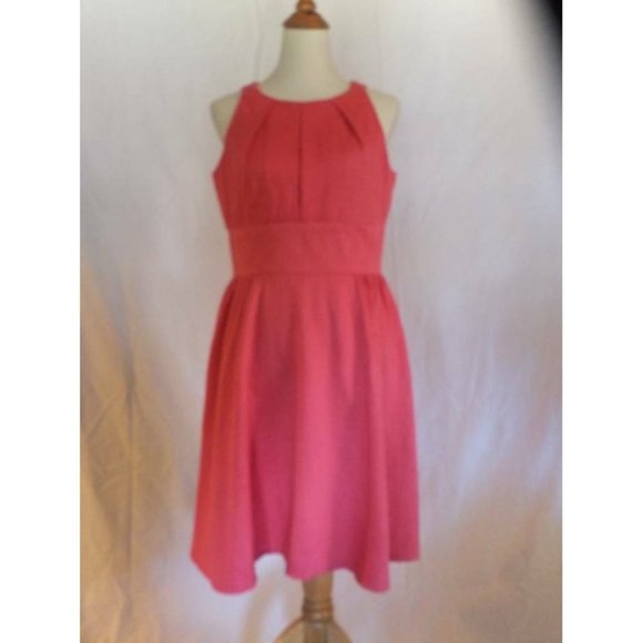 Taylor Dresses & Skirts - Taylor Cotton Jacquard Flare Dress Coral 10 NEW